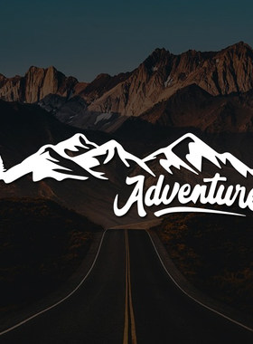 “Adventure”山峦树影汽车贴纸