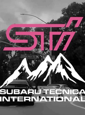 斯巴鲁雪山 JDM汽车STI 改装拉花车身装饰贴纸越野电动摩托车定制