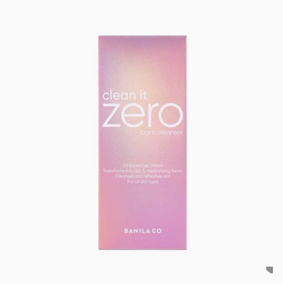 BANILACO芭妮兰zero洁面乳120ML泡沫深层清洁毛孔角质保湿温和