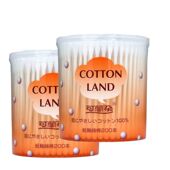 屈臣氏 2盒 可兰朵纸轴棉棒掏耳朵棉花棒卸妆化妆棉签200支