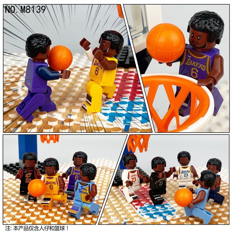 8204橄榄球训练营体育运动员人仔儿童小颗粒积木玩具跨境3C