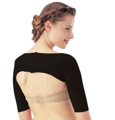 出口秋冬薄款女弹力无缝紧身护双肩防肩寒保暖护肩颈睡觉中老年人