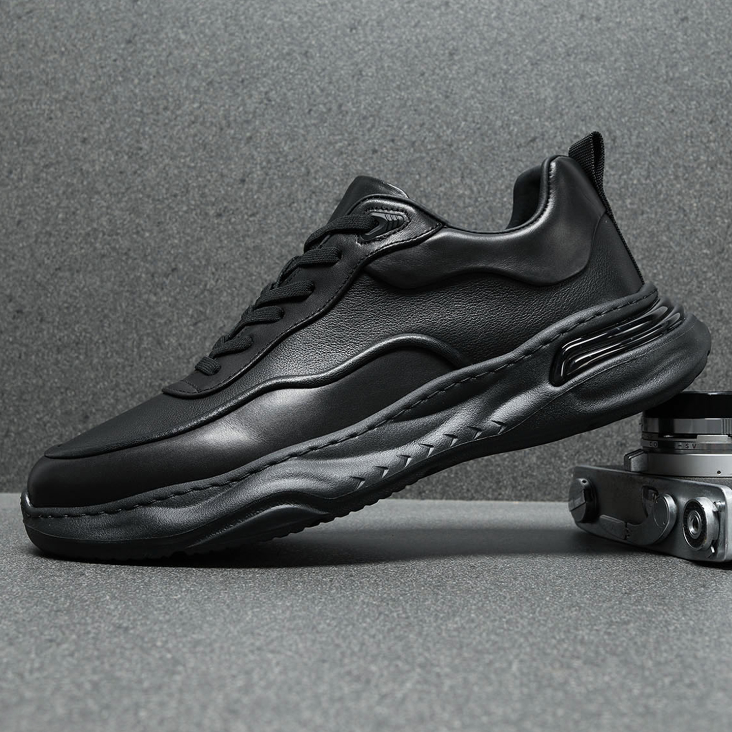 头层牛皮男鞋冬季2025新款加绒