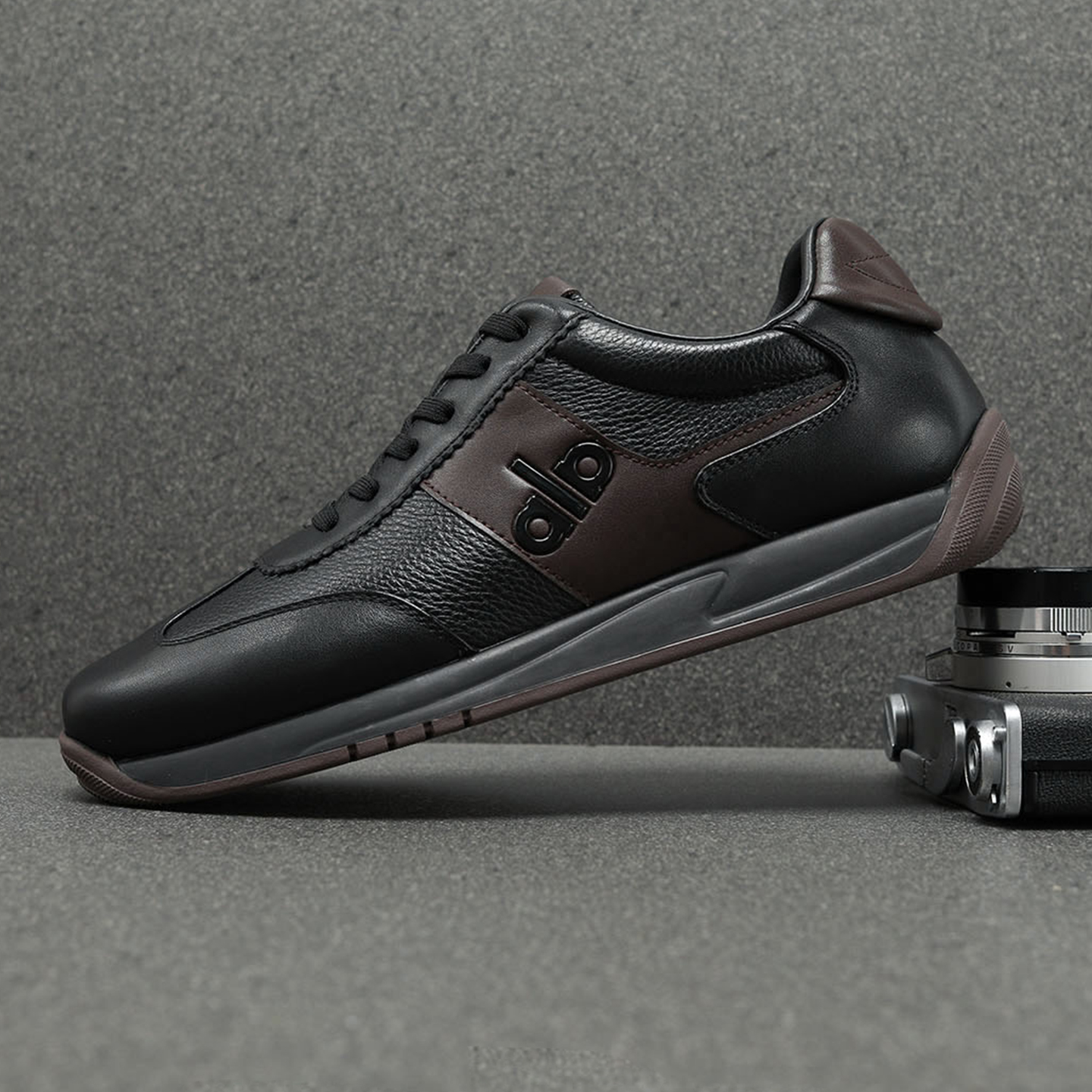 全牛皮男鞋2025冬季新款运动皮鞋