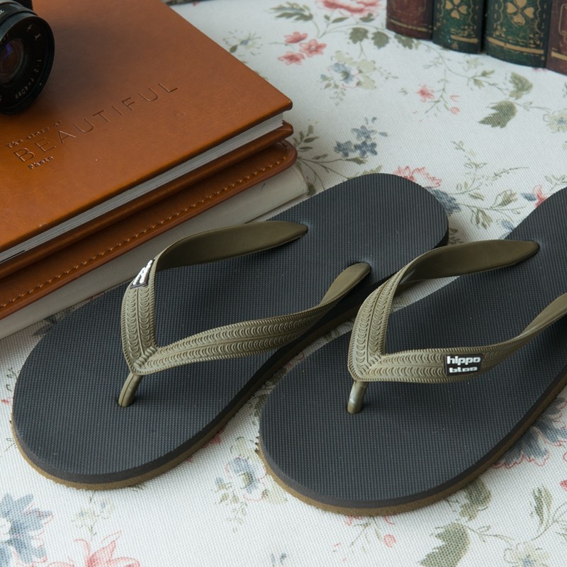 泰国hippobloo进口河马乳胶人字拖鞋橡胶凉男士女款沙滩巴西越南