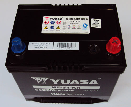 汤浅YUASA55D23L-MF-SY-KR(12V60AH) 免维护蓄电池