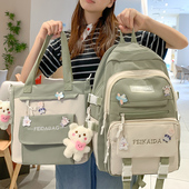 小清新书包女初中生小学生三到五六年级大容量轻便双肩背包高颜值