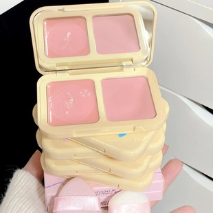 元气法则双拼腮红膏女哑光膨胀色提亮显色三合一腮红高光修容