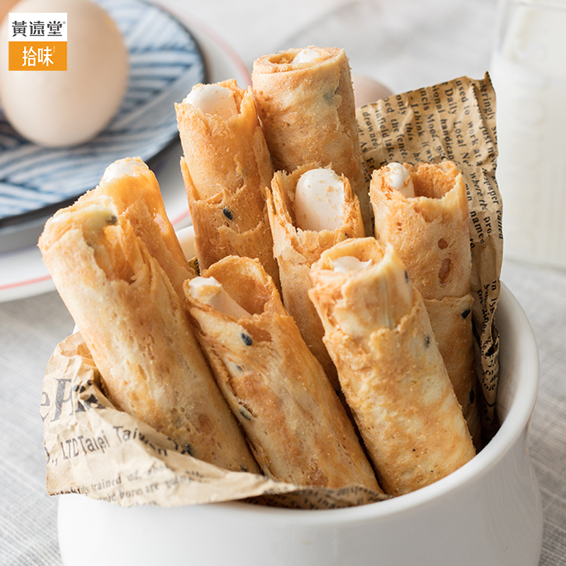 Huang Yuantang's taste|Rolled egg roll nougat Chicken rolls Sandwich Egg rolls Net Red snacksin the Snacks/Nuts/Specialty , Biscuit/Popped , Biscuit (New) , Omelet biscuit  category - from Buy2taobao.com to provide professional Taobao agent buy service