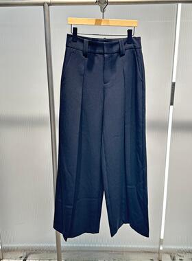 艾诺丝2025秋装新款通勤高腰宽松垂感休闲裤女阔腿裤AR304112