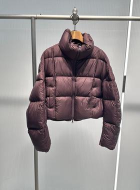 艾诺丝2025年冬季新款白鸭绒立领廓形羽绒服女宽松外套AR004143