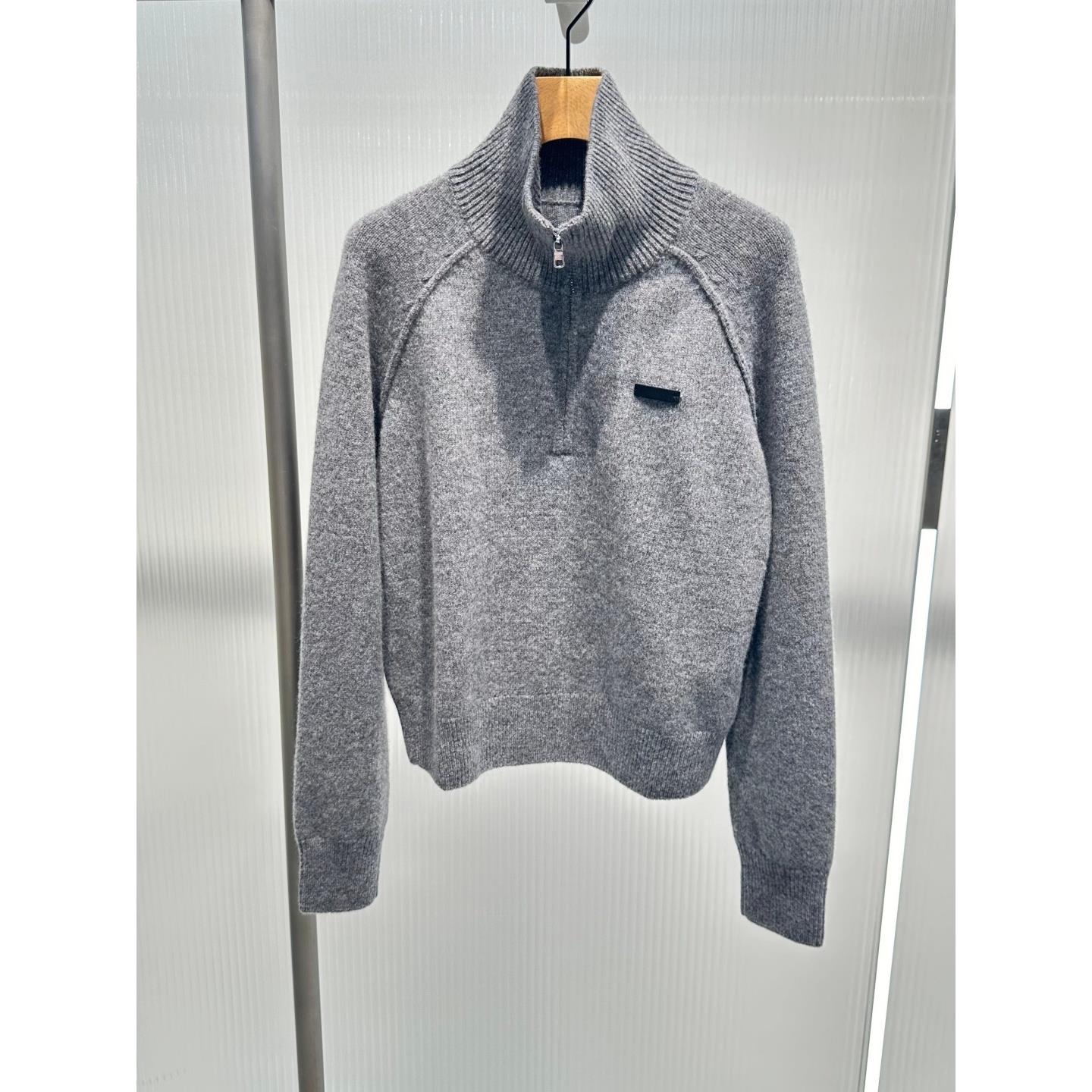 艾诺丝2025年秋冬新款半拉链立领长袖针织衫女上衣AR804117