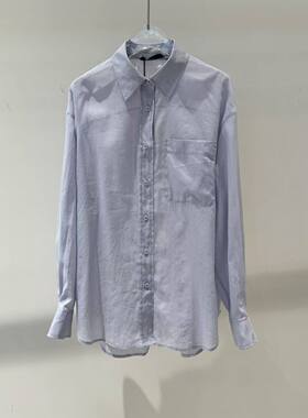 艾诺丝原装正品2026春夏季宽松休闲长袖POLO领衬衫上衣女BR102124