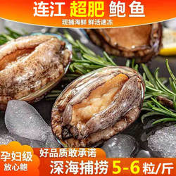 新鲜鲍鱼海鲜水产鲜活速冻大个超大个鲍鱼特大6-7粒/斤到手2斤
