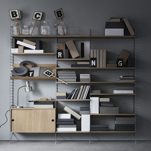 瑞典书房置物架墙面多层自由组合