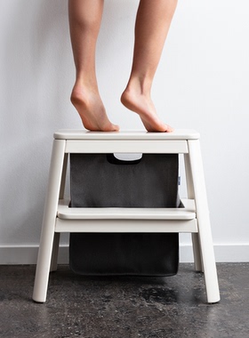 丹麦Umage Step it up 家用梯子室内矮凳储物多功能木质工具梯