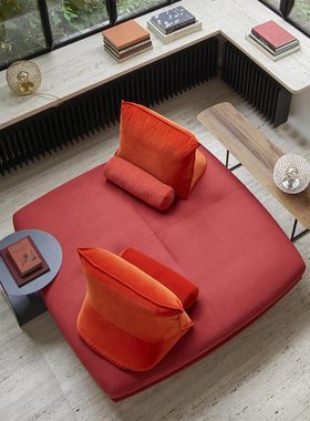 法国Ligne roset写意空间布艺沙发无靠背客厅简约现代Prado订制