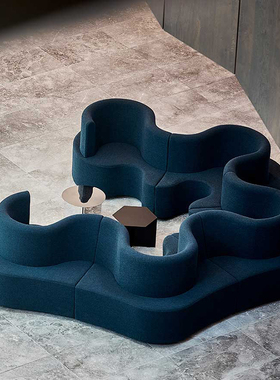 Verpan 丹麦进口 Cloverleaf 靠背客厅双人展厅多种组合模块沙发