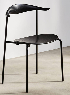 丹麦 Carl Hansen CH88实木椅子不锈钢扶手靠背餐椅休闲椅 可订制