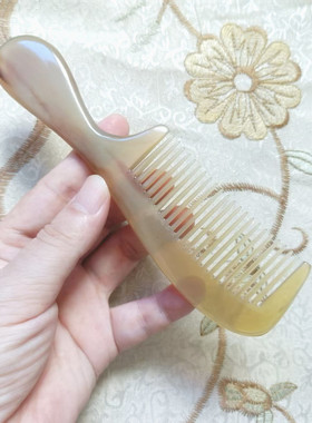 2006年超老店中号白牛角细齿梳子秋冬防静电宜男女中短直发非羊角