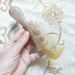 2006年超老店中号白牛角细齿梳子秋冬防静电宜男女中短直发非羊角