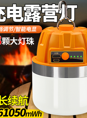 充电灯超长续航大容量超亮挂灯夜市摆摊家用停电应急户外照明灯