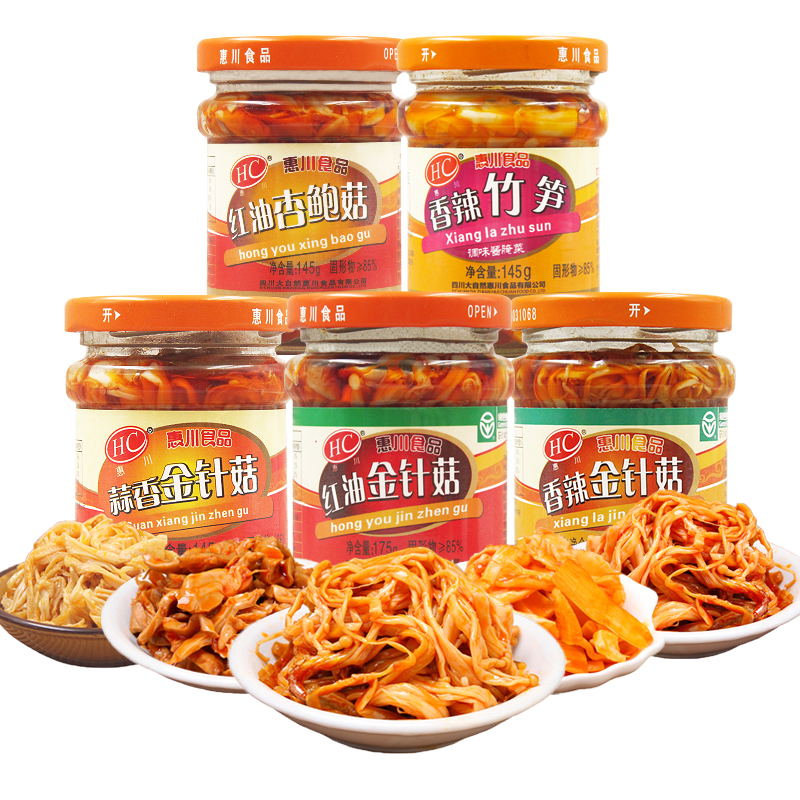 惠川红油金针菇香辣下饭菜罐装