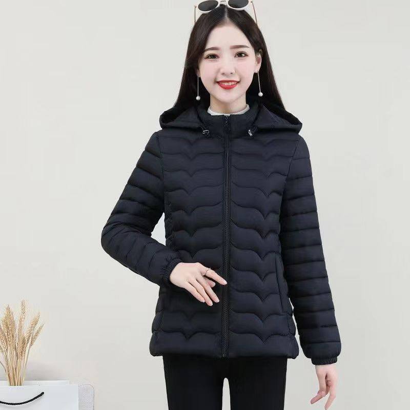 2025新款女装棉衣棉服短款可拆卸帽冬季防寒保暖时尚妈妈女款外套