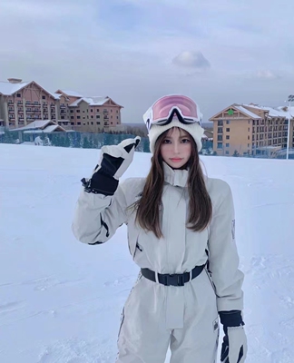 长白山西坡滑雪服租赁/VECTOR白色连体雪服/雪服+雪镜+护具+手套