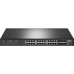 SE5630 普联TP LINK 光口万兆分线分流器端口汇聚Web远程控制集线器 2.5G超千兆三层网管交换机6光24电SFP