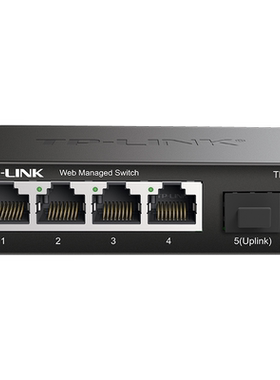 普联TP-LINK TL-SG2105 千兆5口Web网管型光纤网络交换机 4GE+1SFP 1000M桌面式SFP光口1光4电网线分线分流器