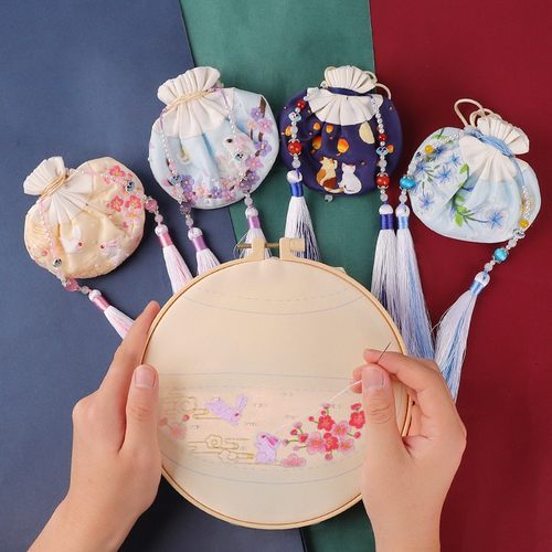 平安符刺绣手工diy荷包自制香囊