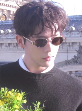 王安宇同款老钱风墨镜男近视太阳眼镜复古高级感贵公子巴黎时装周