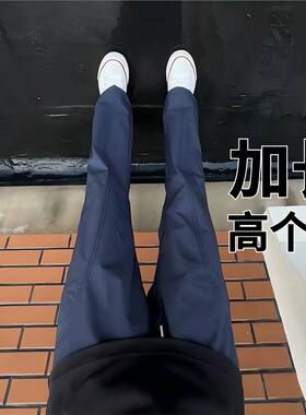 高个子加长瘦高190裤子男青少年超长软壳冲锋春季休闲速干工装裤