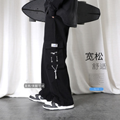 多口袋直筒工装 潮牌痞帅男裤 裤 街头宽松2026长裤 子 男休闲春季 美式