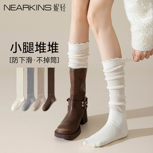 配长筒靴咖色 妮轻羊毛堆堆小腿袜女款 蜜蜂欢乐社直播间