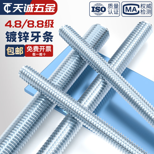 4.8/8.8镀锌牙条丝杆全螺纹牙棒