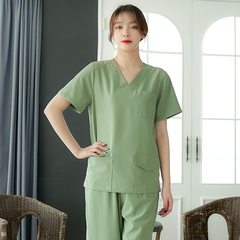 3洗手衣手术室女夏季薄款宠物医院短袖手术服高端口腔医生工作服