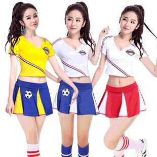 现代舞蹈服装女短袖亮片套装大学生拉拉队表演服成人爵士舞演出服