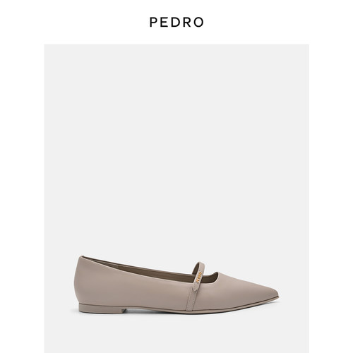 PEDRO牛皮尖头玛丽珍鞋女鞋平底单鞋PW1-66760021