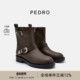 PEDRO骑士靴冬季 16760026 扣带短靴PW1 新款 女靴型迹系列时尚