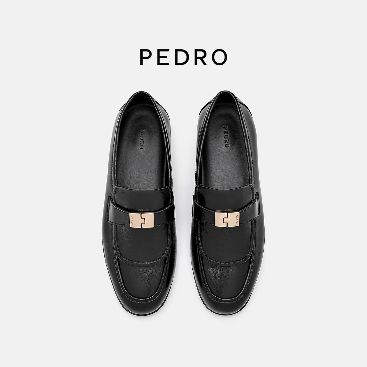 PEDRO舒适羊皮乐福鞋25秋季女鞋尼刻系列平底单鞋PW1-66600019