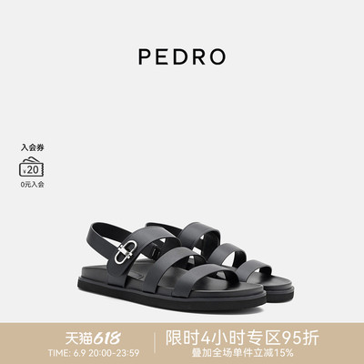 PEDRO罗马凉鞋26夏季ICON女鞋舒适简约牛皮勃肯鞋PW1-66480129