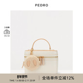 PEDRO小方包女包毛绒挂饰手提化妆箱包便当包斜挎包PW2 76390057