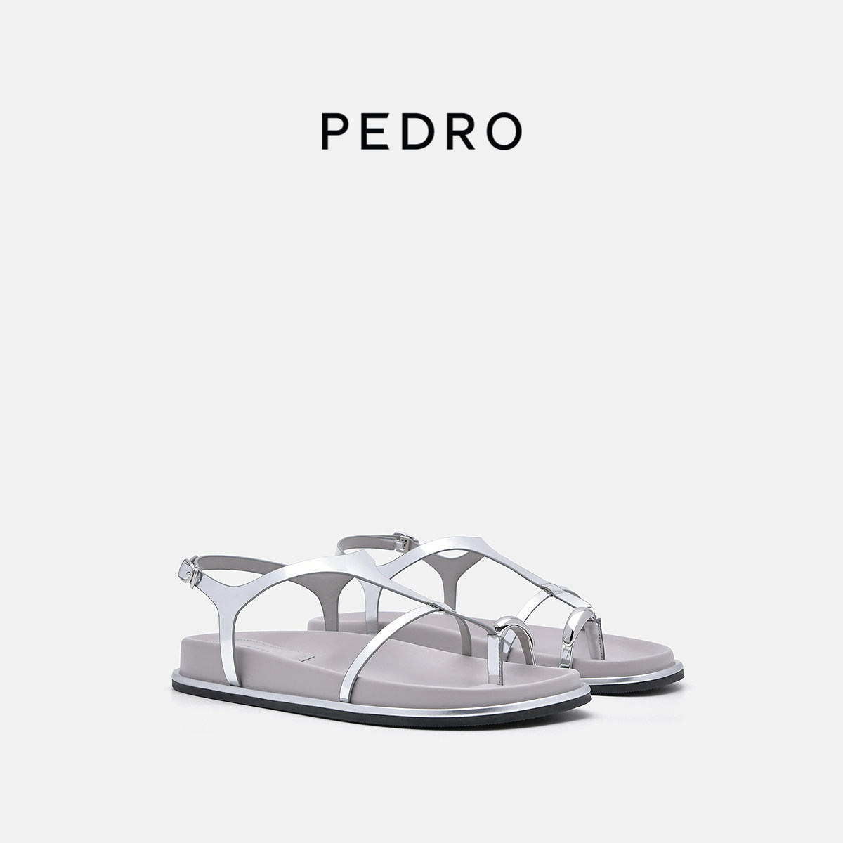 PEDRO平底夹趾凉鞋新款绮镜系列夏季舒适沙滩鞋女鞋PW1-65110092