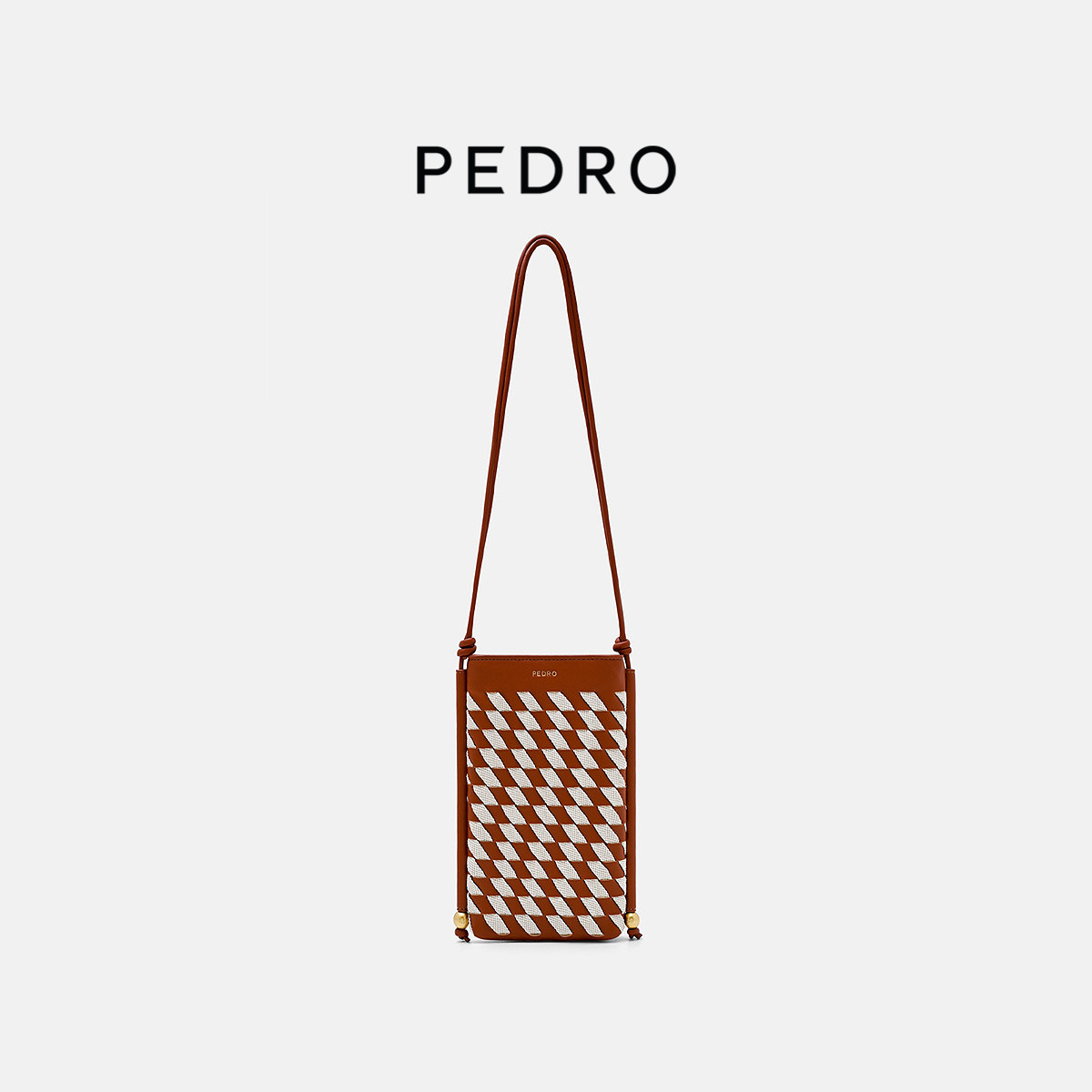 PEDRO编织风斜挎包26夏季新款女南风岸系列手机包PW4-96500005-1 - 实物图