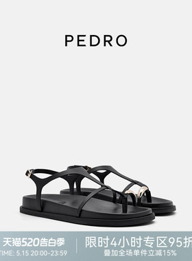 PEDRO平底夹趾凉鞋新款绮镜系列夏季舒适沙滩鞋女鞋PW1-65110092