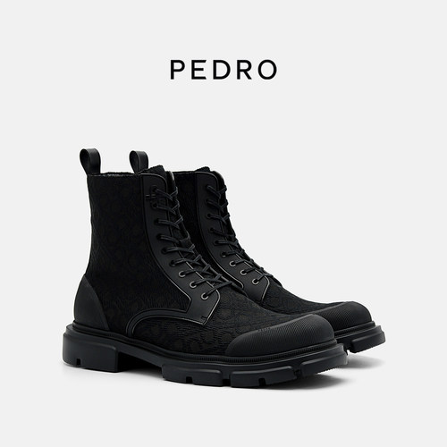 PEDRO系带厚底马丁靴ICON系列男舒适轻底短靴侧拉链PM1-96380015