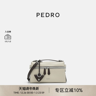 PEDRO牛皮斜挎包25秋季 75210181 麂致系列拉链小方包PW2
