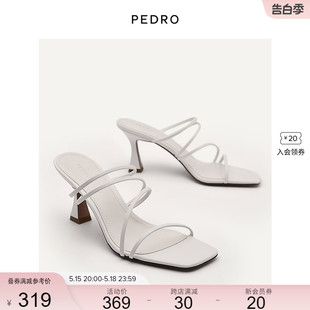 24早春女鞋 PEDRO细绊带高跟鞋 方头细跟露趾凉鞋 PW1 26680034